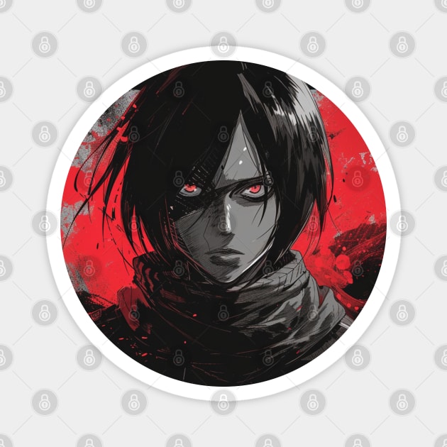 Mikasa Shingeki No Kyojin Magnet by Nightarcade